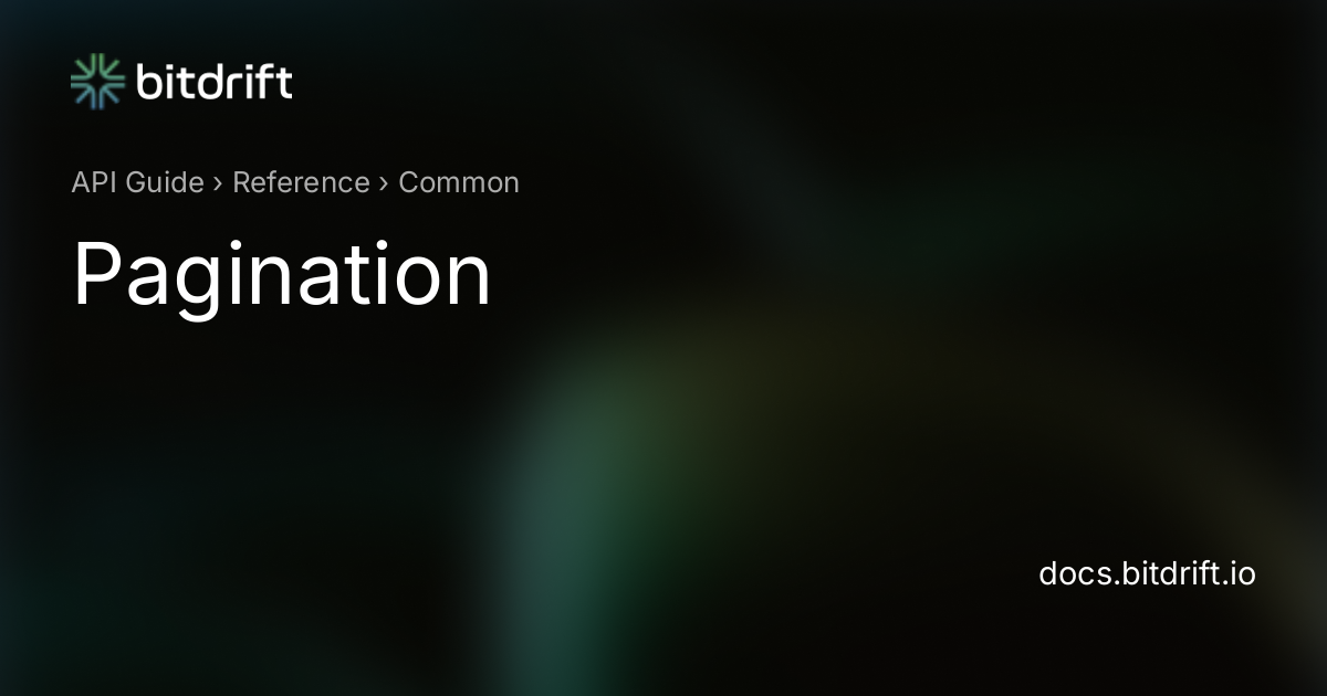 Pagination - Capture Documentation