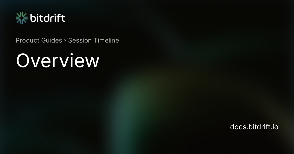 Session Timeline - Overview - bitdrift Capture Documentation