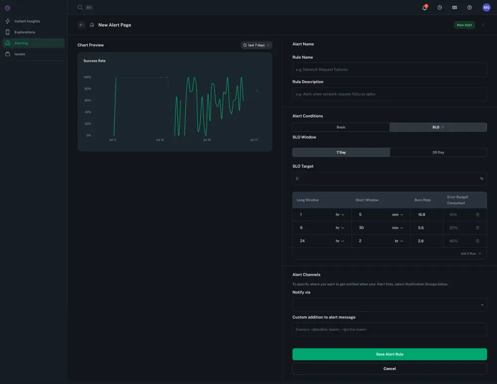 Example Create SLO Alert Example Create SLO Alert
