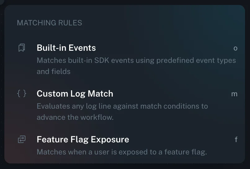 Workflow Builder - Workflow Steps - bitdrift Capture Documentation