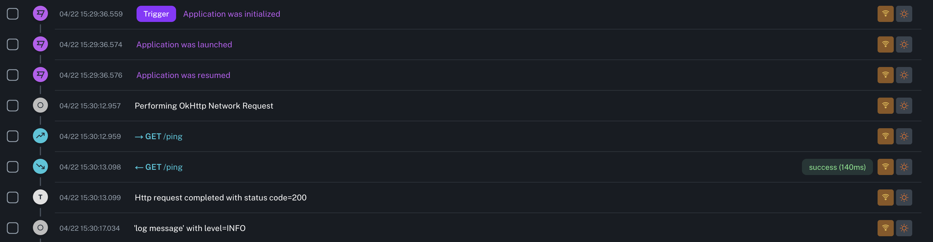 Session Event Logs Screenshot Session Event Logs Screenshot