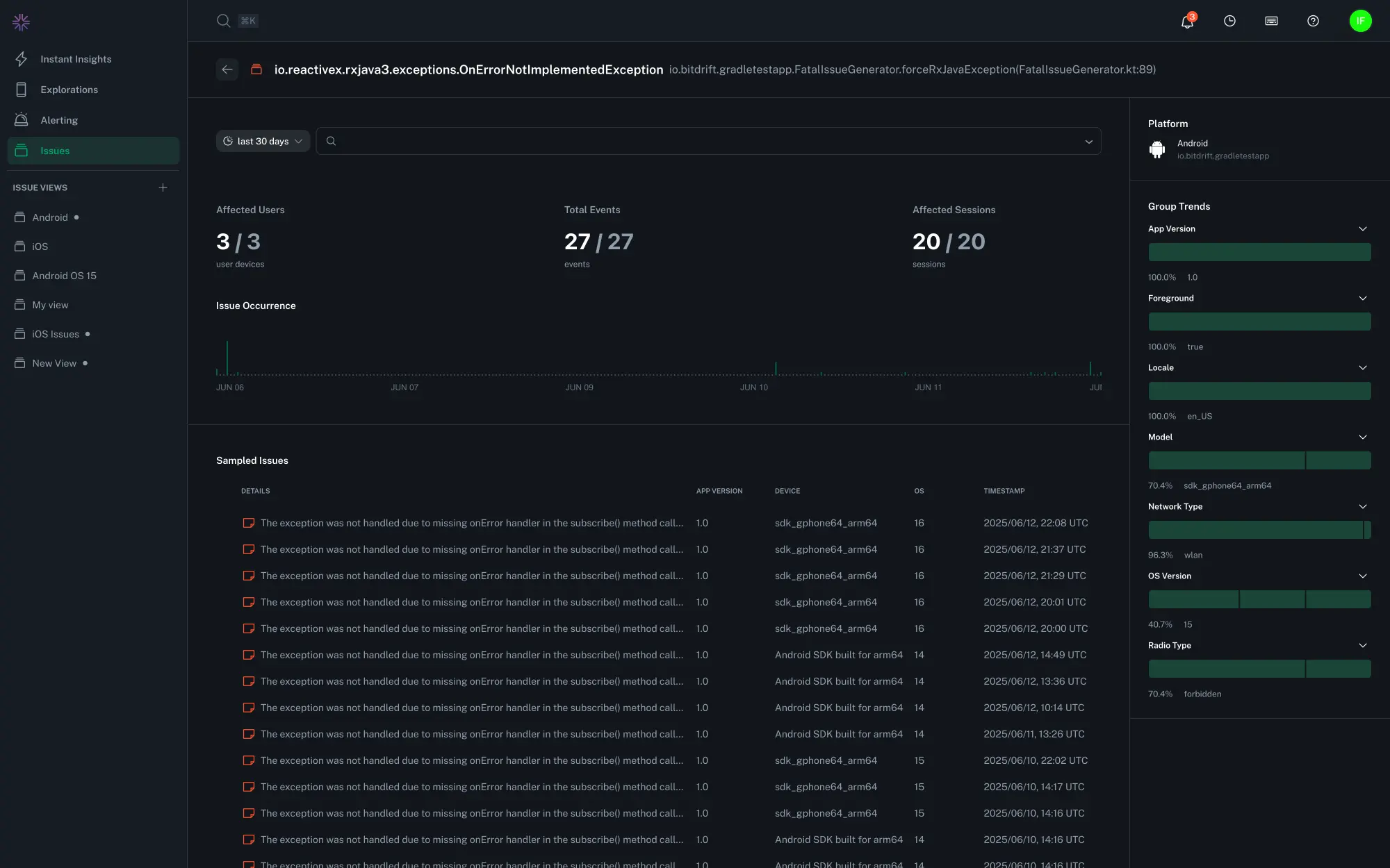 Issue Reports Issue Reports