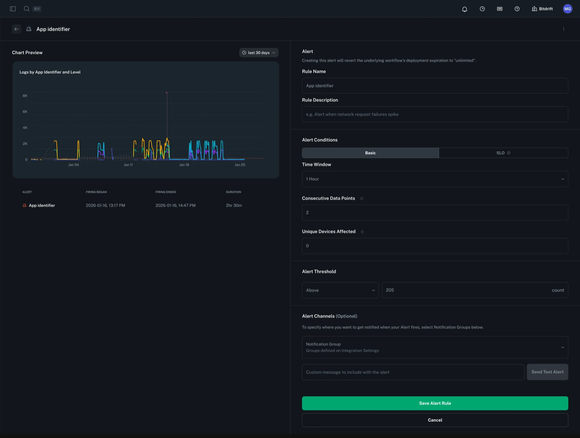 Example Create Alert Example Create Alert